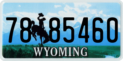WY license plate 7885460