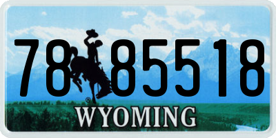 WY license plate 7885518