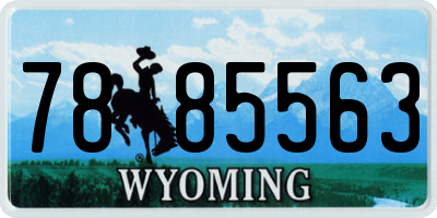 WY license plate 7885563