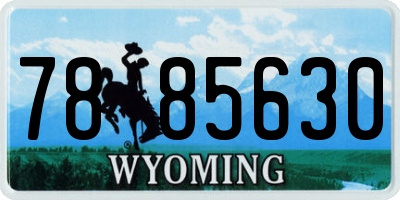 WY license plate 7885630