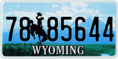 WY license plate 7885644