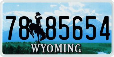WY license plate 7885654