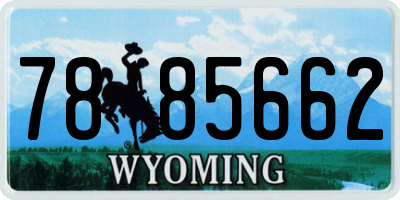WY license plate 7885662