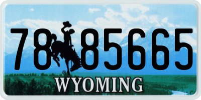 WY license plate 7885665