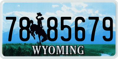 WY license plate 7885679