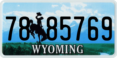 WY license plate 7885769