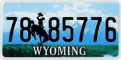 WY license plate 7885776