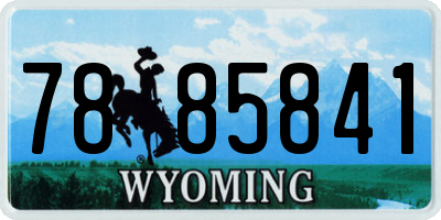 WY license plate 7885841