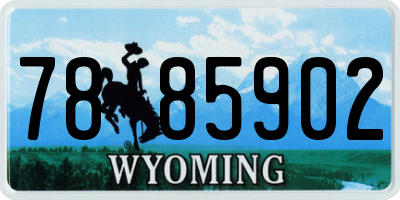 WY license plate 7885902