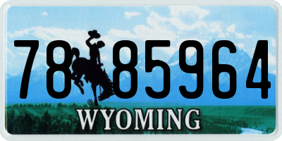 WY license plate 7885964