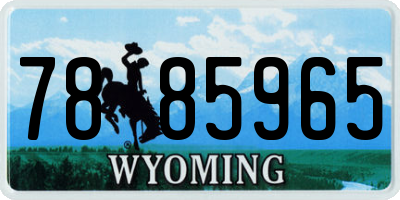 WY license plate 7885965