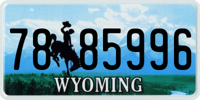 WY license plate 7885996