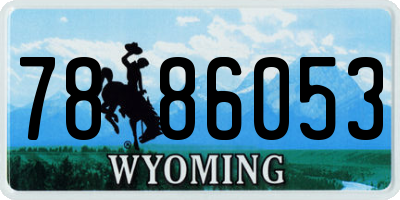 WY license plate 7886053