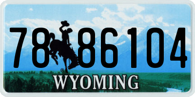 WY license plate 7886104