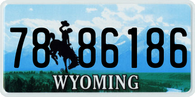 WY license plate 7886186