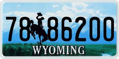 WY license plate 7886200