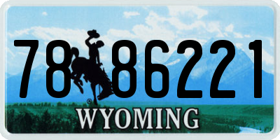WY license plate 7886221