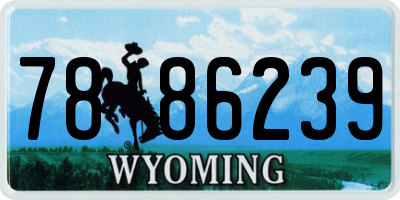 WY license plate 7886239