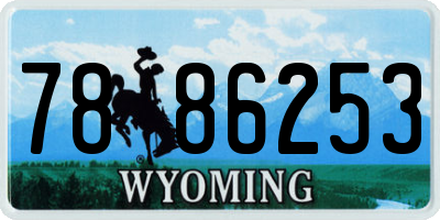 WY license plate 7886253
