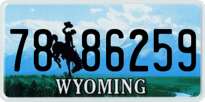 WY license plate 7886259