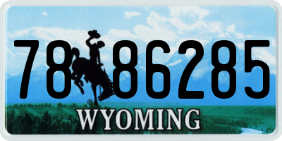 WY license plate 7886285