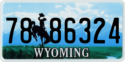 WY license plate 7886324