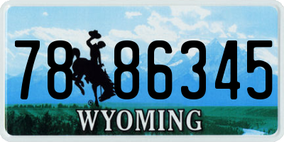 WY license plate 7886345