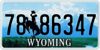 WY license plate 7886347