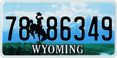WY license plate 7886349