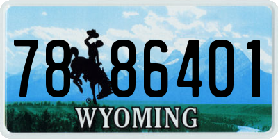 WY license plate 7886401