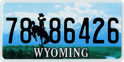 WY license plate 7886426