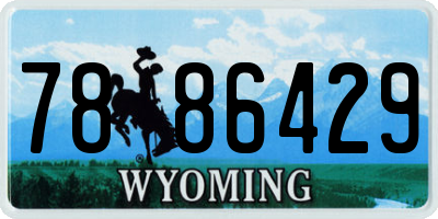 WY license plate 7886429