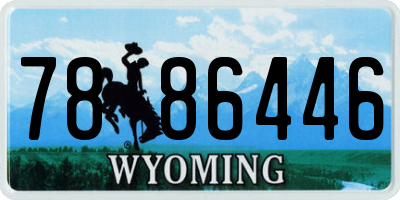 WY license plate 7886446