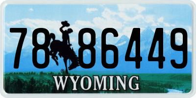 WY license plate 7886449
