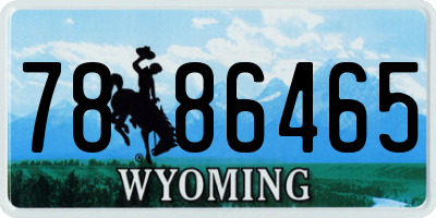 WY license plate 7886465