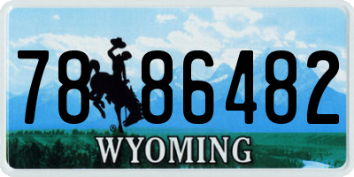 WY license plate 7886482