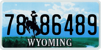 WY license plate 7886489