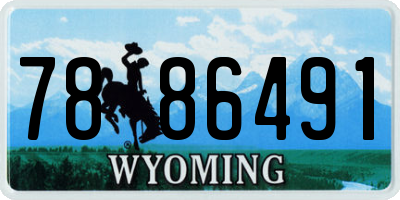WY license plate 7886491
