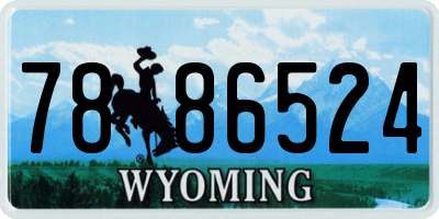 WY license plate 7886524