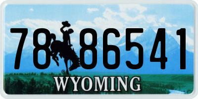 WY license plate 7886541