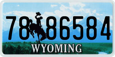 WY license plate 7886584