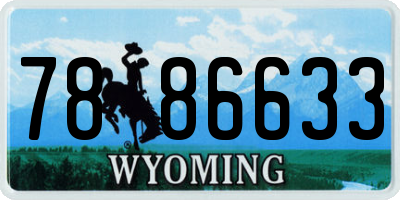 WY license plate 7886633