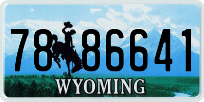 WY license plate 7886641