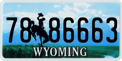 WY license plate 7886663