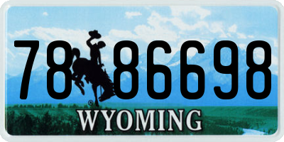 WY license plate 7886698