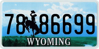 WY license plate 7886699