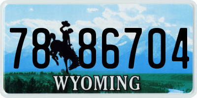 WY license plate 7886704