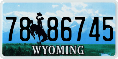 WY license plate 7886745