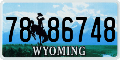 WY license plate 7886748