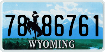 WY license plate 7886761